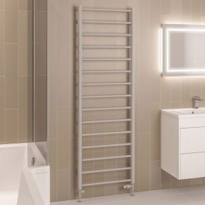 Eastbrook Tuscan Round Matt Grey Towel Rail 1800 x 600mm