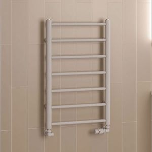 Eastbrook Tuscan Round Matt Grey Towel Rail 800 x 500mm