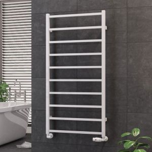 Eastbrook Tuscan Square Gloss White Towel Rail 1200 x 600mm