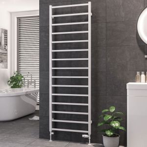 Eastbrook Tuscan Square Gloss White Towel Rail 1800 x 600mm