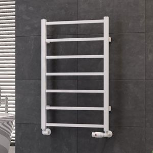 Eastbrook Tuscan Square Gloss White Towel Rail 800 x 500mm