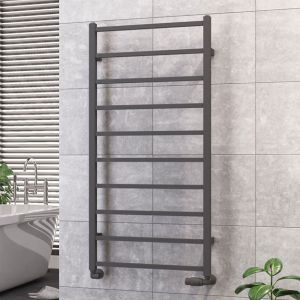 Eastbrook Tuscan Square Matt Anthracite Towel Rail 1200 x 600mm