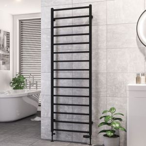 Eastbrook Tuscan Square Matt Black Towel Rail 1800 x 600mm