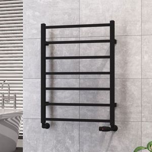 Eastbrook Tuscan Square Matt Black Towel Rail 800 x 600mm