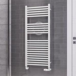 Eastbrook Tuscan Square Multirail Gloss White Towel Rail 1200 x 500mm