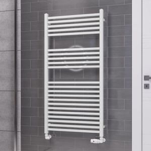 Eastbrook Tuscan Square Multirail Gloss White Towel Rail 1200 x 600mm