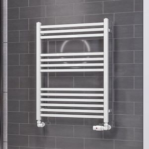 Eastbrook Tuscan Square Multirail Gloss White Towel Rail 800 x 600mm