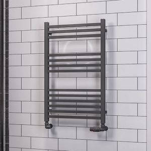 Eastbrook Tuscan Square Multirail Matt Anthracite Towel Rail 800 x 500mm