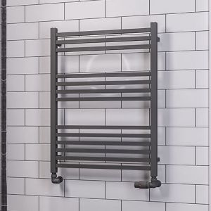 Eastbrook Tuscan Square Multirail Matt Anthracite Towel Rail 800 x 600mm