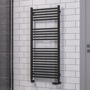 Eastbrook Tuscan Square Multirail Matt Black Towel Rail 1200 x 500mm