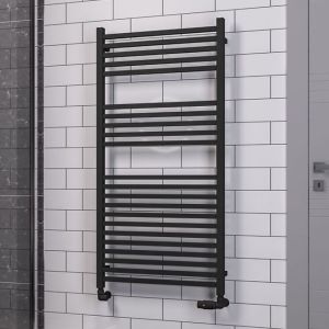 Eastbrook Tuscan Square Multirail Matt Black Towel Rail 1200 x 600mm