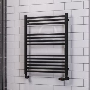 Eastbrook Tuscan Square Multirail Matt Black Towel Rail 800 x 600mm