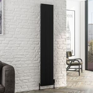 Eastbrook Vesima Matt Black Aluminium Designer Radiator 1800 x 303mm