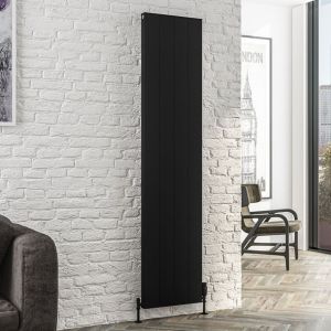 Eastbrook Vesima Matt Black Aluminium Designer Radiator 1800 x 403mm