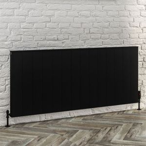 Eastbrook Vesima Matt Black Aluminium Designer Radiator 600 x 1403mm