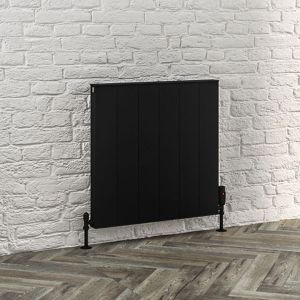 Eastbrook Vesima Matt Black Aluminium Designer Radiator 600 x 603mm