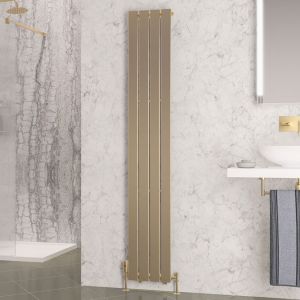 Eastbrook Warrington Type 10 Brushed Brass Steel Designer Radiator 1800 x 300mm