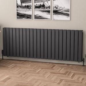 Eastbrook Warrington Type 20 Matt Anthracite Steel Designer Radiator 600 x 1672mm