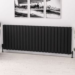 Eastbrook Warrington Type 20 Matt Black Steel Designer Radiator 600 x 1672mm