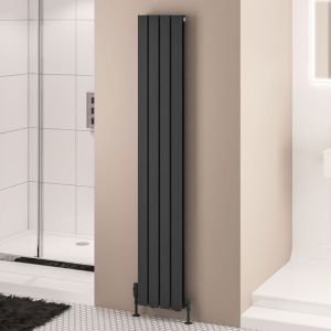 Eastbrook Warrington Type 20 Matt Anthracite Steel Designer Radiator 1800 x 304mm