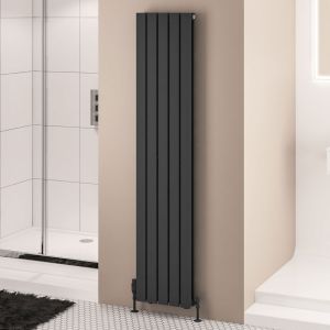 Eastbrook Warrington Type 20 Matt Anthracite Steel Designer Radiator 1800 x 380mm