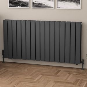 Eastbrook Warrington Type 20 Matt Anthracite Steel Designer Radiator 600 x 1216mm