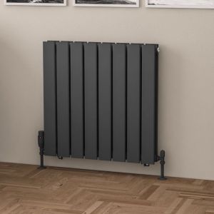 Eastbrook Warrington Type 20 Matt Anthracite Steel Designer Radiator 600 x 608mm