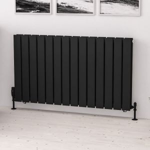 Eastbrook Warrington Type 20 Matt Black Steel Designer Radiator 600 x 1064mm