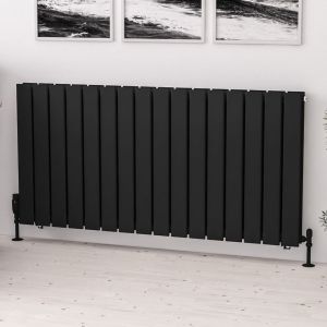 Eastbrook Warrington Type 20 Matt Black Steel Designer Radiator 600 x 1216mm