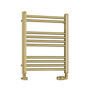 Eastbrook Wendover Brushed Brass Towel Rail 600 x 500mm