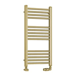 Eastbrook Wendover Brushed Brass Towel Rail 800 x 400mm