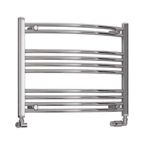 Eastbrook Wendover Chrome Curved Horizontal Towel Rail 600 x 750mm