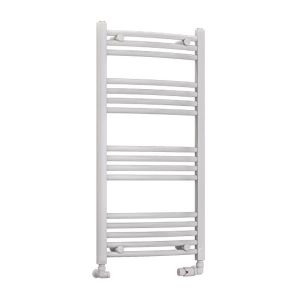 Eastbrook Wendover Gloss White Curved Towel Rail 1000 x 500mm