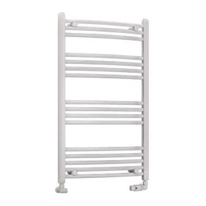 Eastbrook Wendover Gloss White Curved Towel Rail 1000 x 600mm