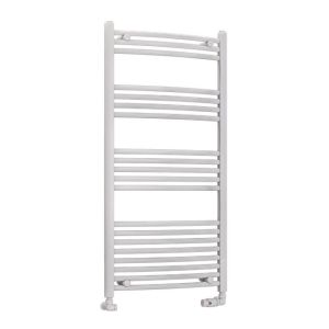 Eastbrook Wendover Gloss White Curved Towel Rail 1200 x 600mm