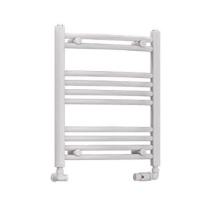 Eastbrook Wendover Gloss White Curved Towel Rail 600 x 500mm