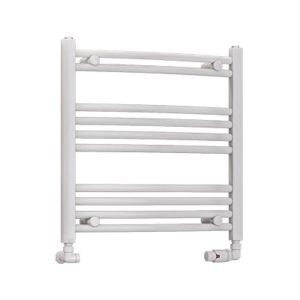 Eastbrook Wendover Gloss White Curved Towel Rail 600 x 600mm