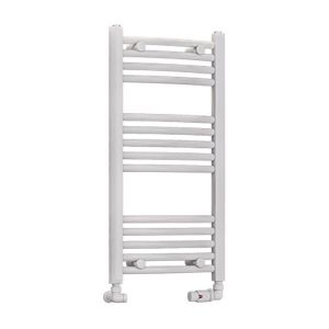 Eastbrook Wendover Gloss White Curved Towel Rail 800 x 400mm