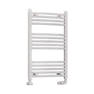 Eastbrook Wendover Gloss White Curved Towel Rail 800 x 500mm