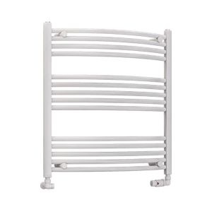 Eastbrook Wendover Gloss White Curved Towel Rail 800 x 750mm