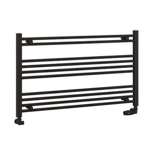 Eastbrook Wendover Matt Black Horizontal Towel Rail 600 x 1000mm