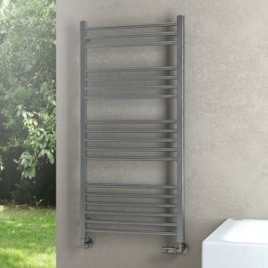 Eastbrook Wendover Brushed Stainless Steel Towel Rail 1200 x 600mm