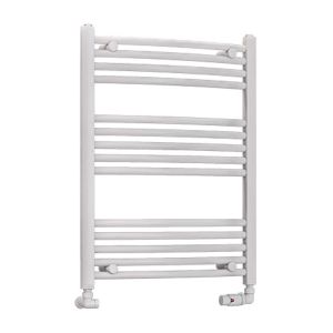 Eastbrook Wendover Gloss White Curved Towel Rail 800 x 600mm