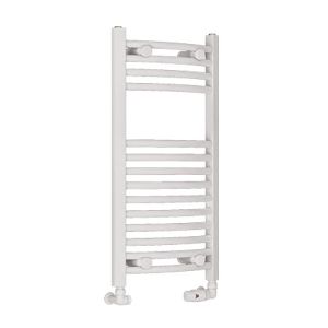 Eastbrook Wingrave Gloss White Curved Towel Rail 800 x 400mm