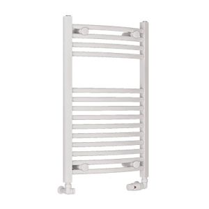 Eastbrook Wingrave Gloss White Curved Towel Rail 800 x 500mm