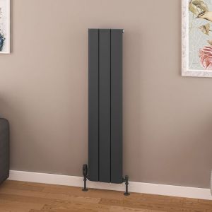 Eastbrook Withington Matt Anthracite Aluminium Designer Radiator 1200 x 280mm