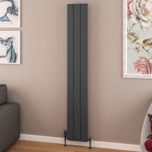 Eastbrook Withington Matt Anthracite Aluminium Designer Radiator 1800 x 280mm