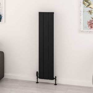 Eastbrook Withington Matt Black Aluminium Designer Radiator 1200 x 280mm