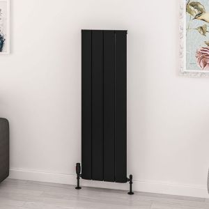 Eastbrook Withington Matt Black Aluminium Designer Radiator 1200 x 375mm