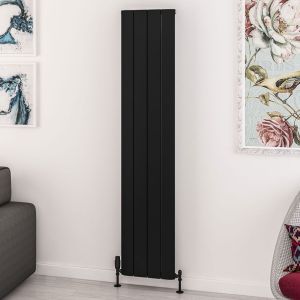 Eastbrook Withington Matt Black Aluminium Designer Radiator 1800 x 375mm